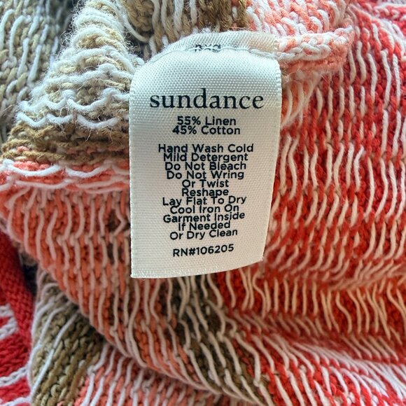 Sundance Sweater Womens XS Multicolor Linen Blend Boho Long Sleeve Stripe Knit - Picture 8 of 8